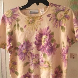 NWT Alfred Dunner Floral Blouse; PL Size; $30